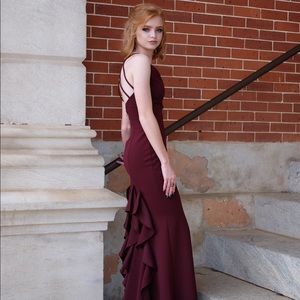 Burgundy prom dress